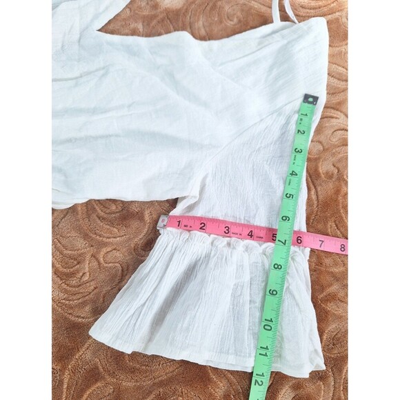 Lulus Sunshine Daydream White Short Sleeve Cutout Mini Dress Size Large NWT - Picture 9 of 11